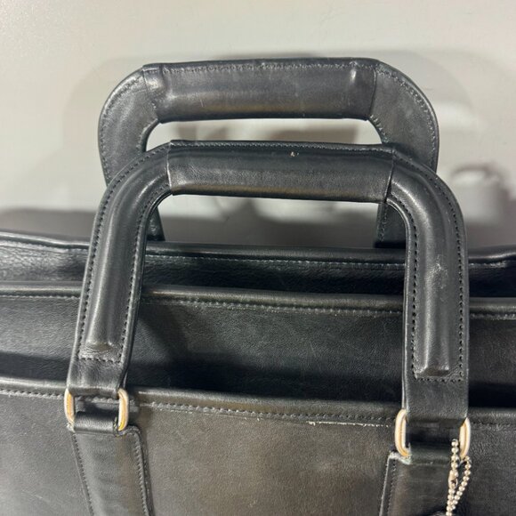 Vintage Coach # 5296 Black Leather Briefcase/Laptop Bag - Picture 2 of 14